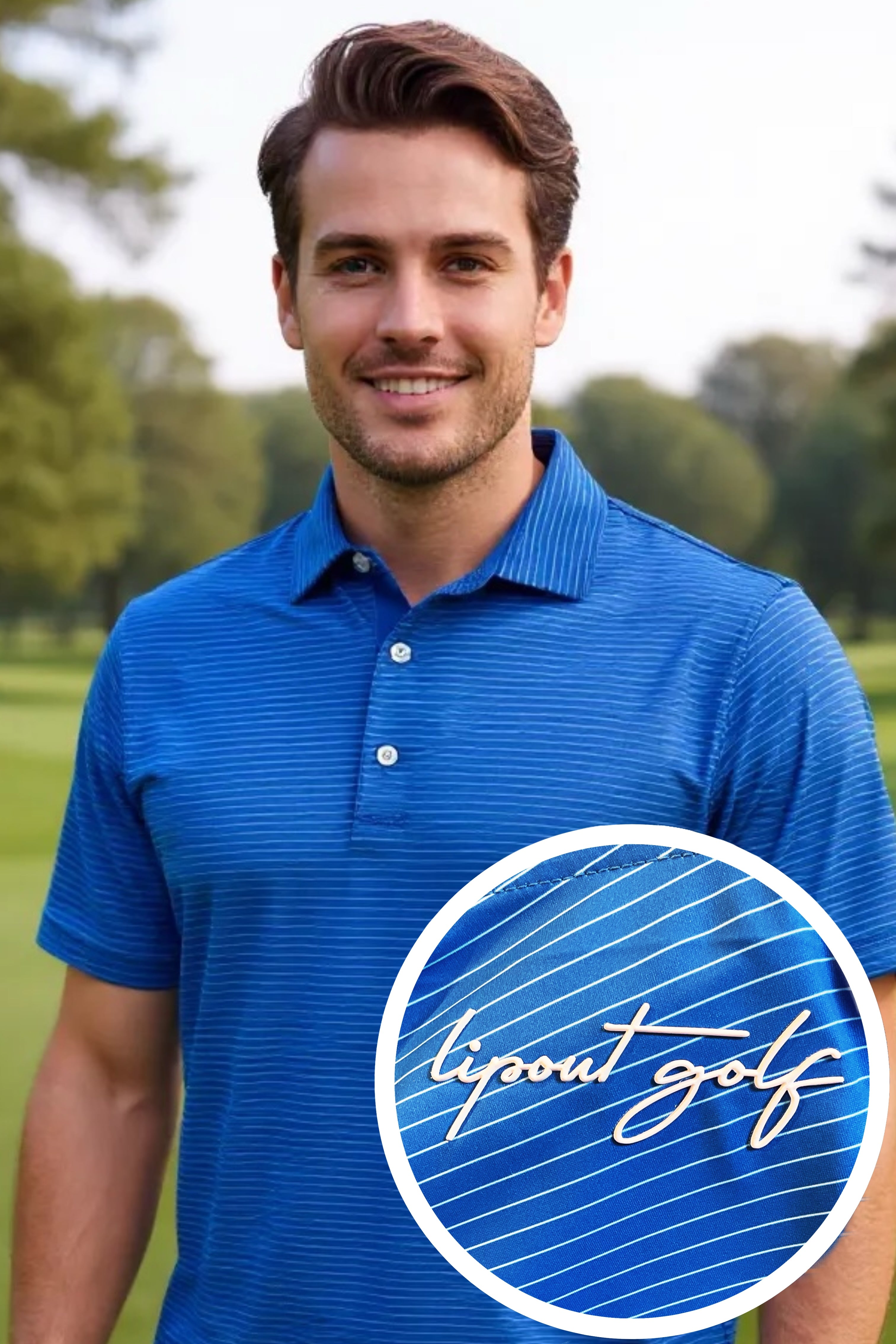 Lipout Blossom Blue Polo