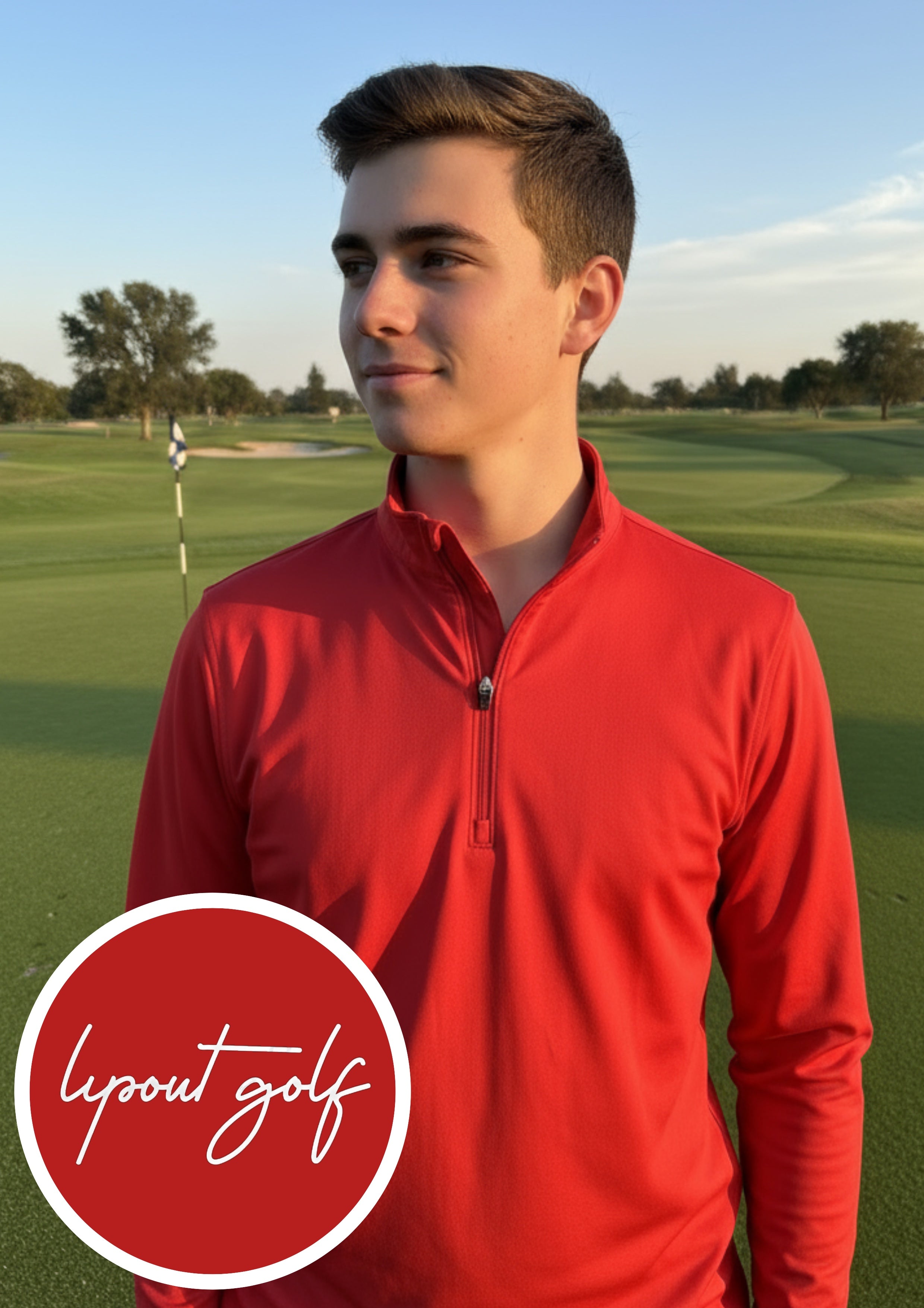 LG Rojo 1/4 Zip Pullover