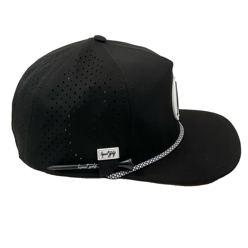 LG Black Oil Rig Patch/Tee Holder Rope Cap