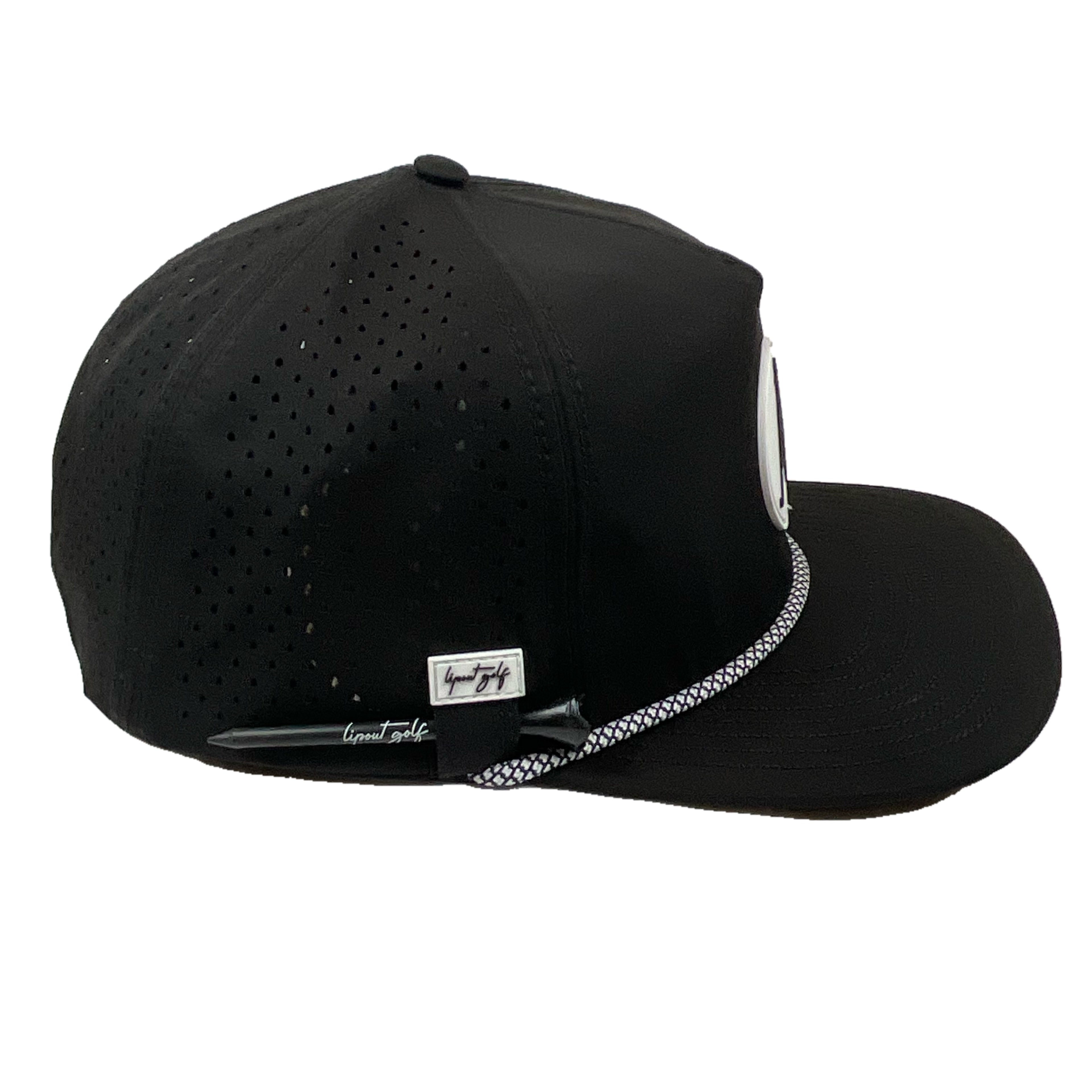 LG Black Oil Rig Patch/Tee Holder Rope Cap