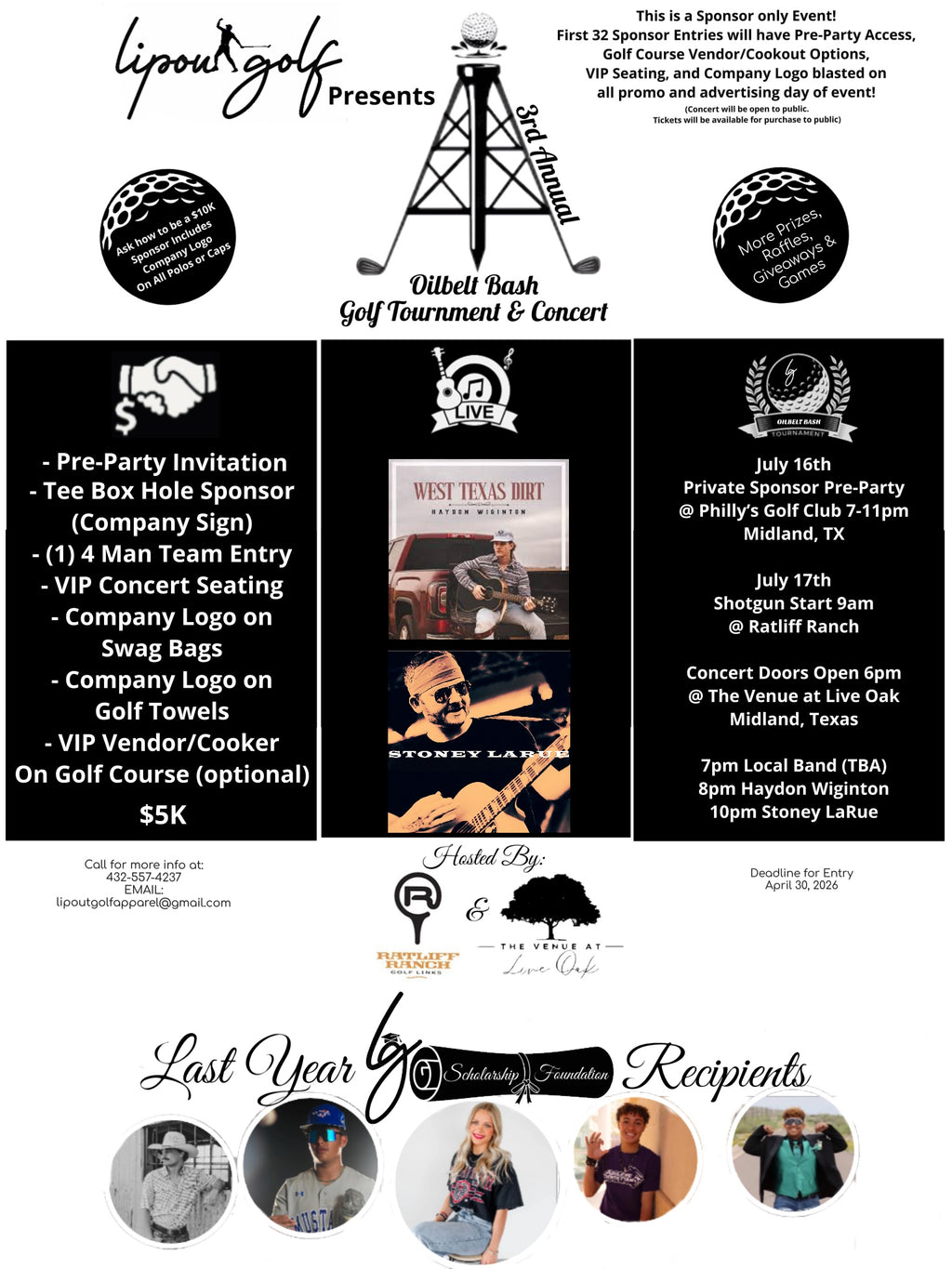 2026 Oilbelt Bash Golf Tournament & Concert