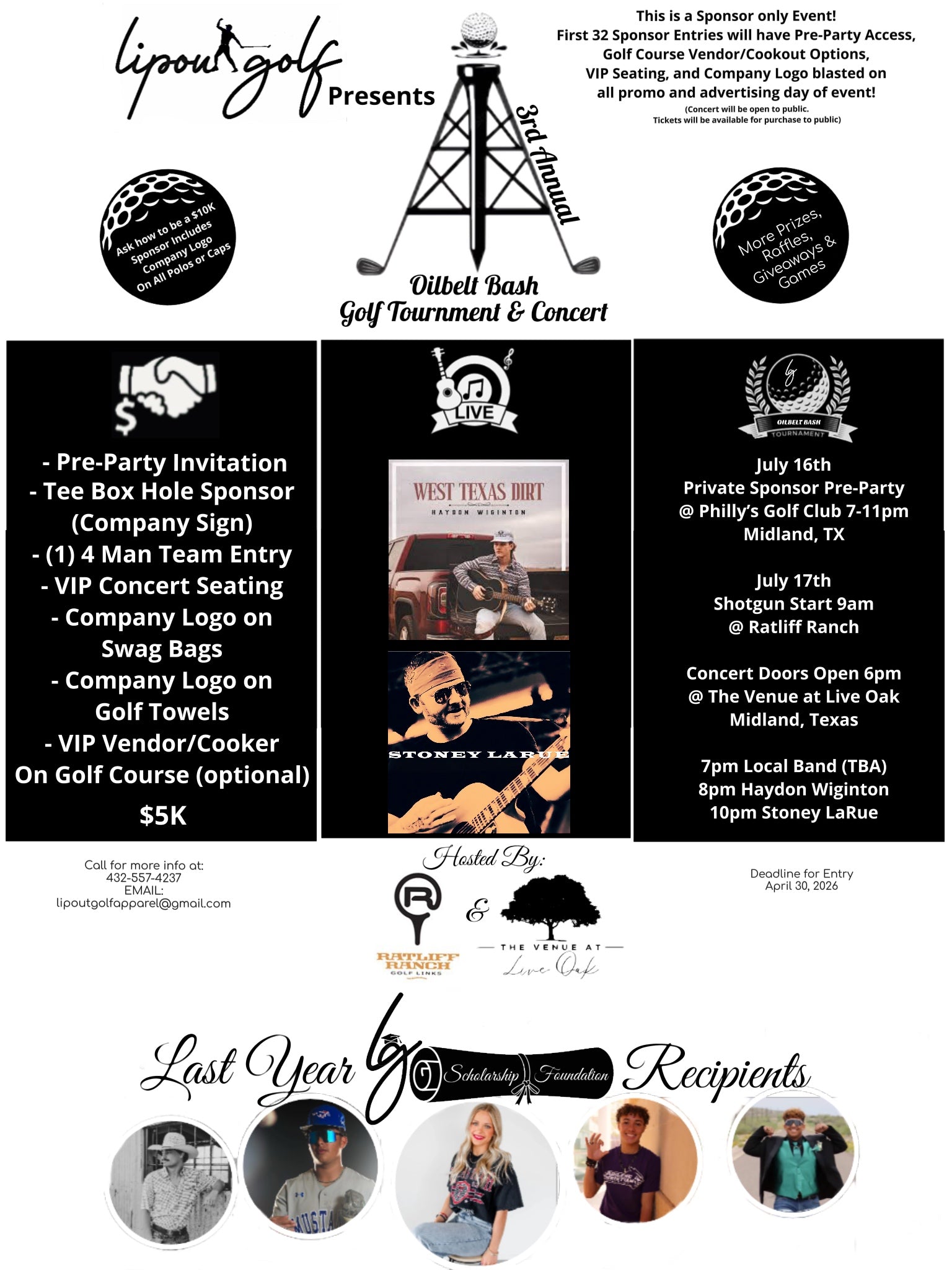 2026 Oilbelt Bash Golf Tournament & Concert