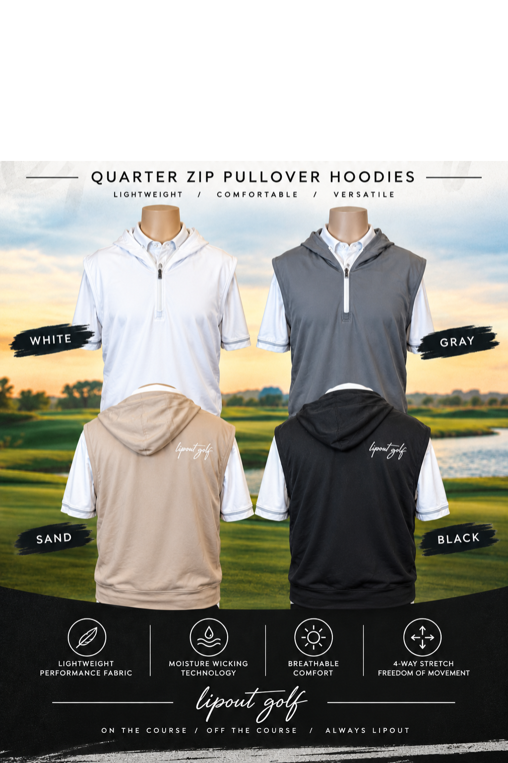 Lipout Golf Quarter Zip Hoodie