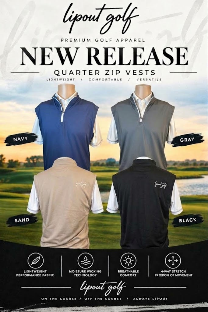 Lipout Golf Quarter Zip Vests
